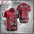 Atlanta Falcons Hawaiian Shirt Skull Claw Grunge Design