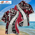 Atlanta Falcons Hawaiian Shirt With Wavy Stripe Design