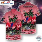 Atlanta Falcons Parrot And Palm Tree Hawaiian Shirt