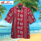 Atlanta Falcons Retro Floral Patch Pattern Hawaiian Shirt