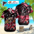 Atlanta Falcons Rise Up Tropical Warrior Button-Up Shirt
