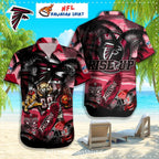 Atlanta Falcons Rise Up Tropical Warrior Button-Up Shirt