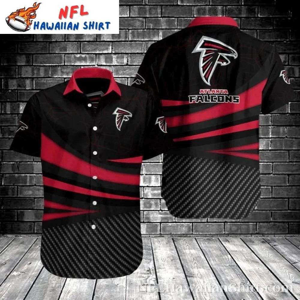 Atlanta Falcons Sleek Stripes Customizable Men’s NFL Hawaiian Shirt