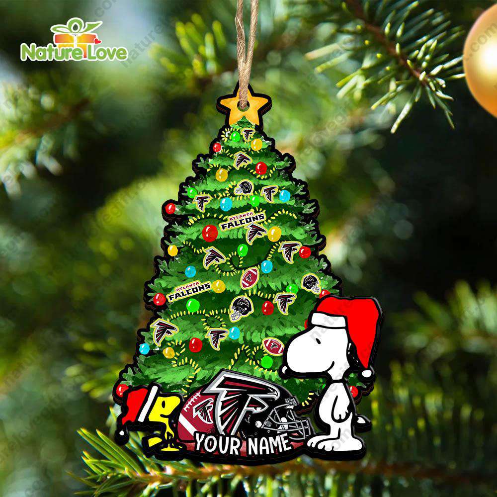 Atlanta Falcons Snoopy Peanuts Custom Christmas Ornament Xmas Tree Decorations