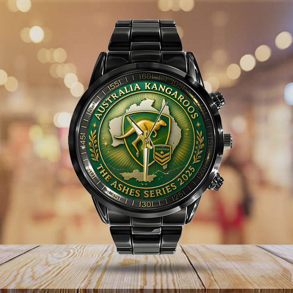 Australia Kangaroos The Ashes Series 2025 Black Stainless Steel Watch - TANTN17814