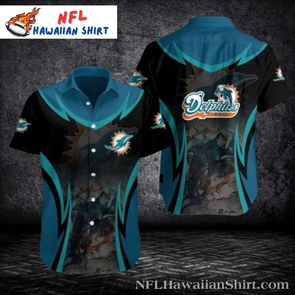 Authentic Miami Dolphins Hawaiian Shirt – Dark Warrior Game Day Design