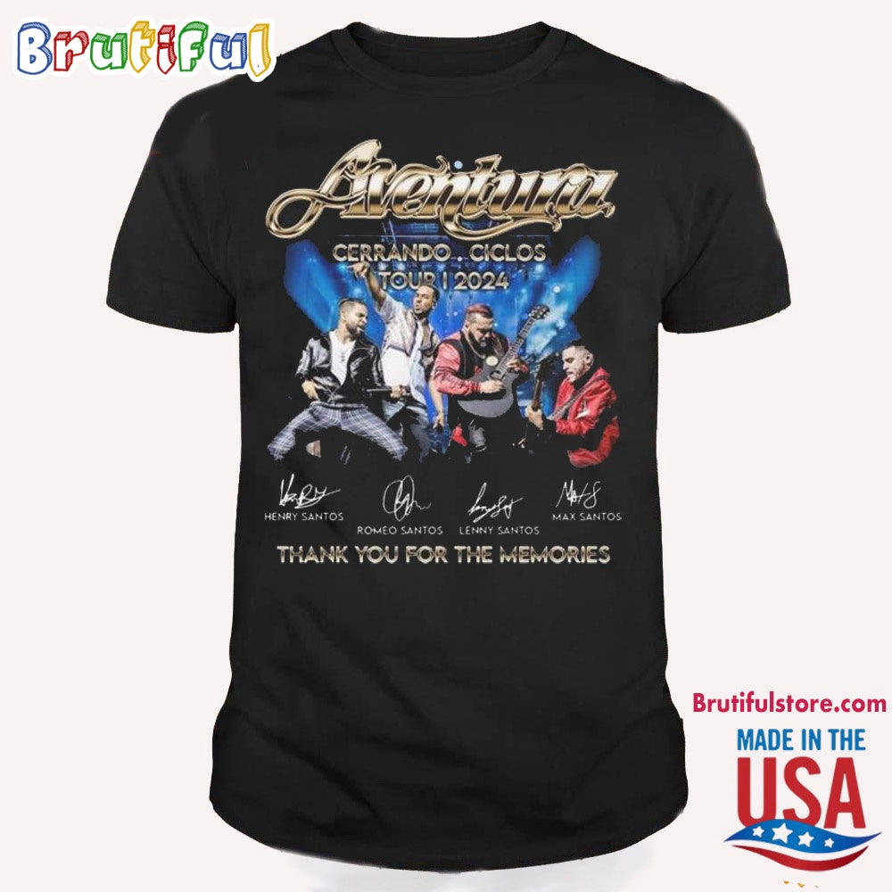 Aventura Cerrando Ciclos Tour 2024 Signatures T Shirt