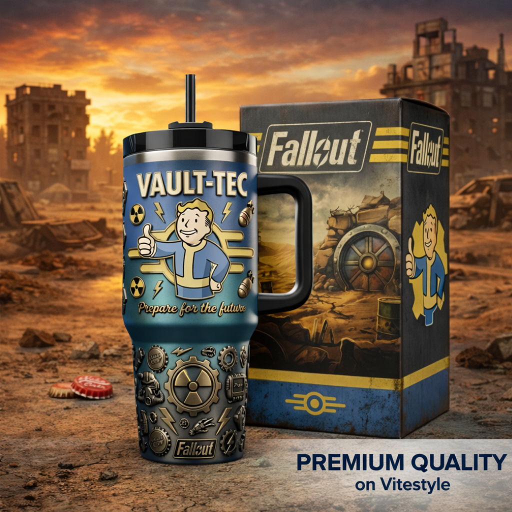 BEST Fallout Vault Tech 40oz Tumbler With Handle