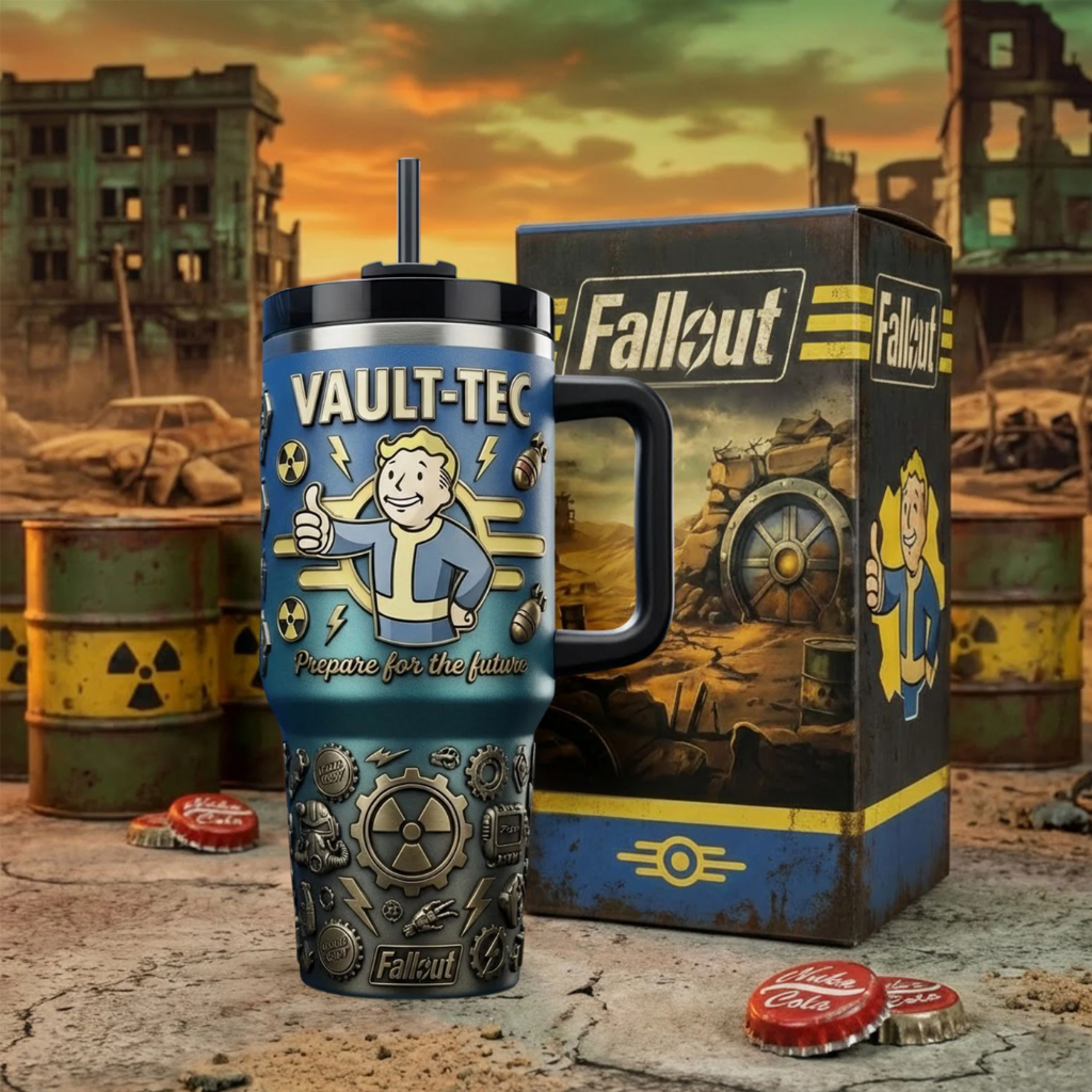 BEST Fallout Vault Tech 40oz Tumbler With Handle