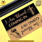 I Am Blessed Coming In Going Out Doormat