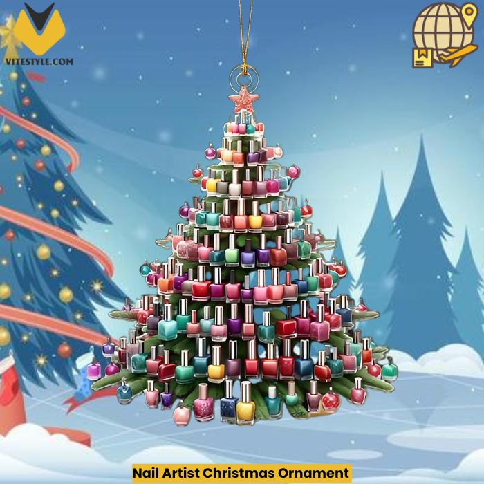 Nail Artist Christmas Ornament