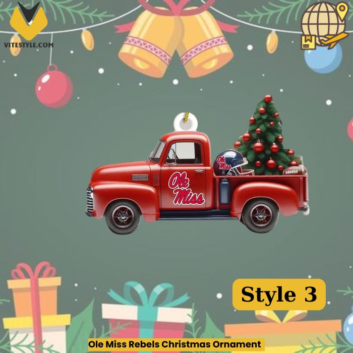NEW Ole Miss Rebels Christmas Ornament