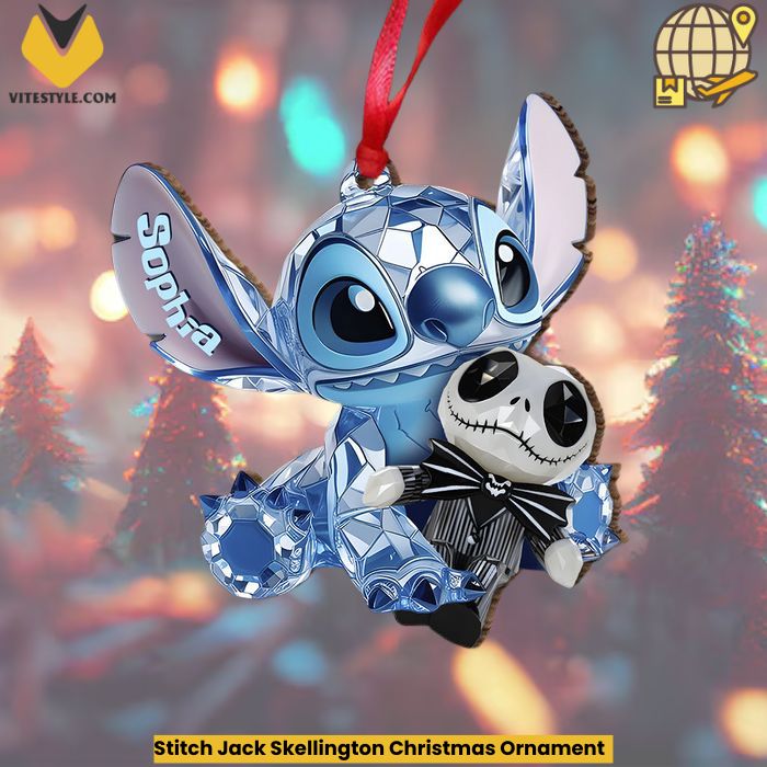 Stitch Jack Skellington Christmas Ornament
