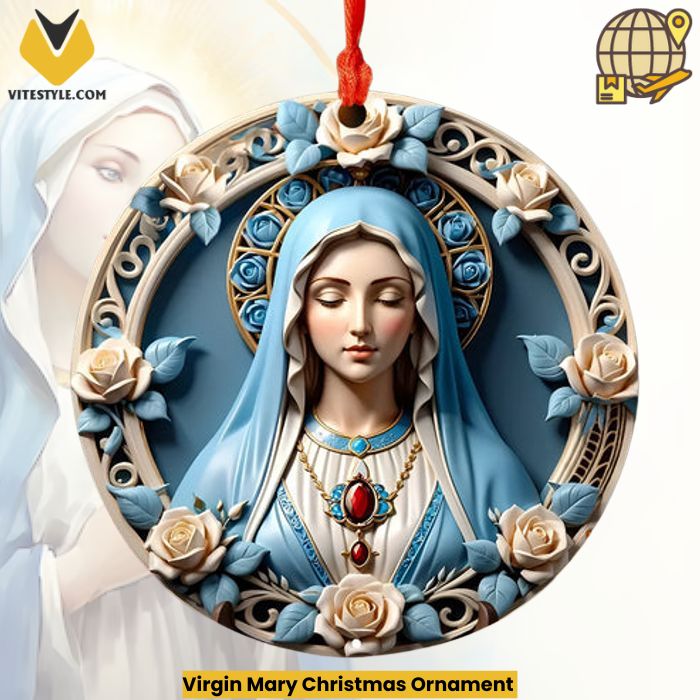 Virgin Mary Christmas Ornament