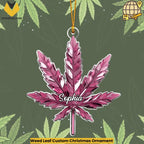 Weed Leaf Custom Christmas Ornament