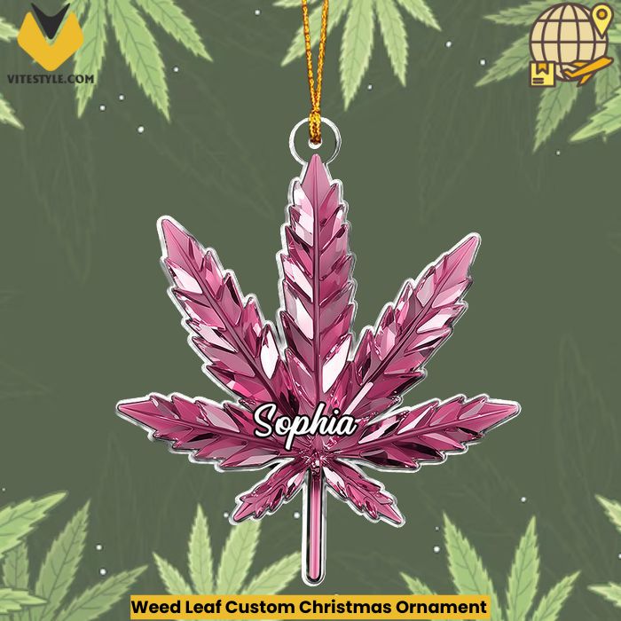 Weed Leaf Custom Christmas Ornament