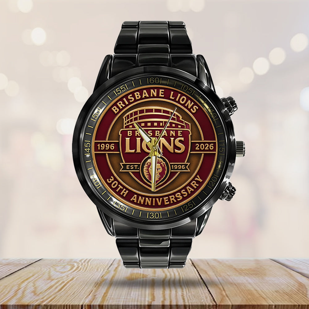 Brisbane Lions Premiers 2025 Black Stainless Steel Watch - TMTHU1208