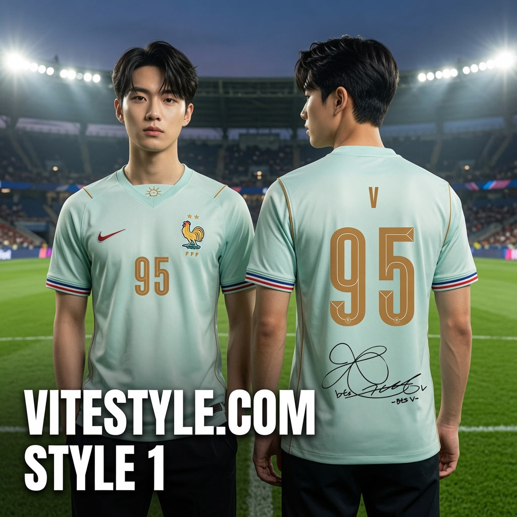 BTS V France Football Team Jersey