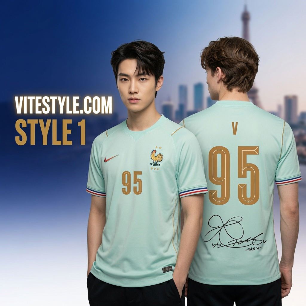BTS V France Football Team Jersey
