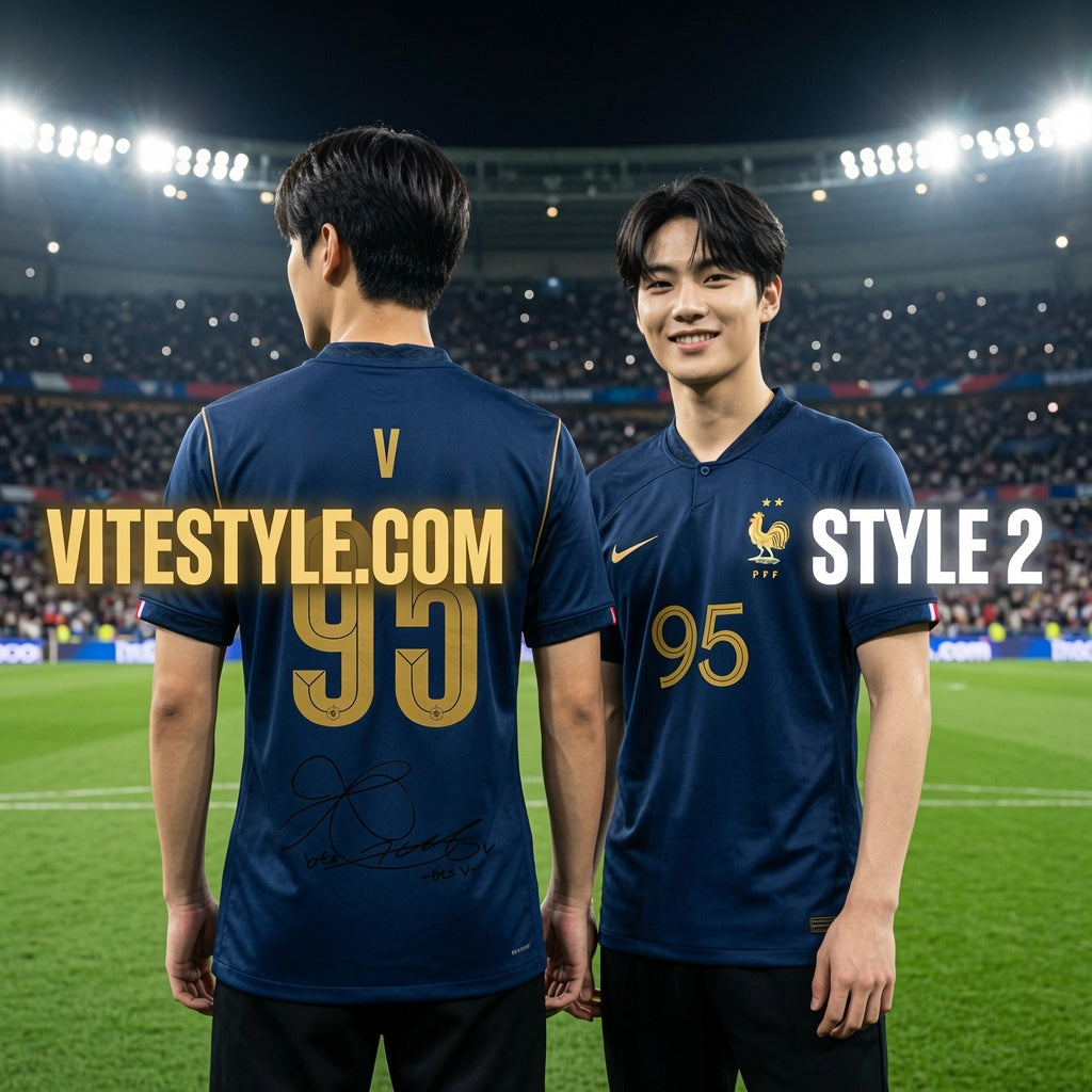 BTS V France Football Team Jersey