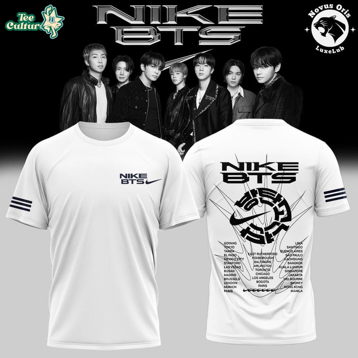 BTS x Nike World Tour 2026 3D All-Over Print Shirt