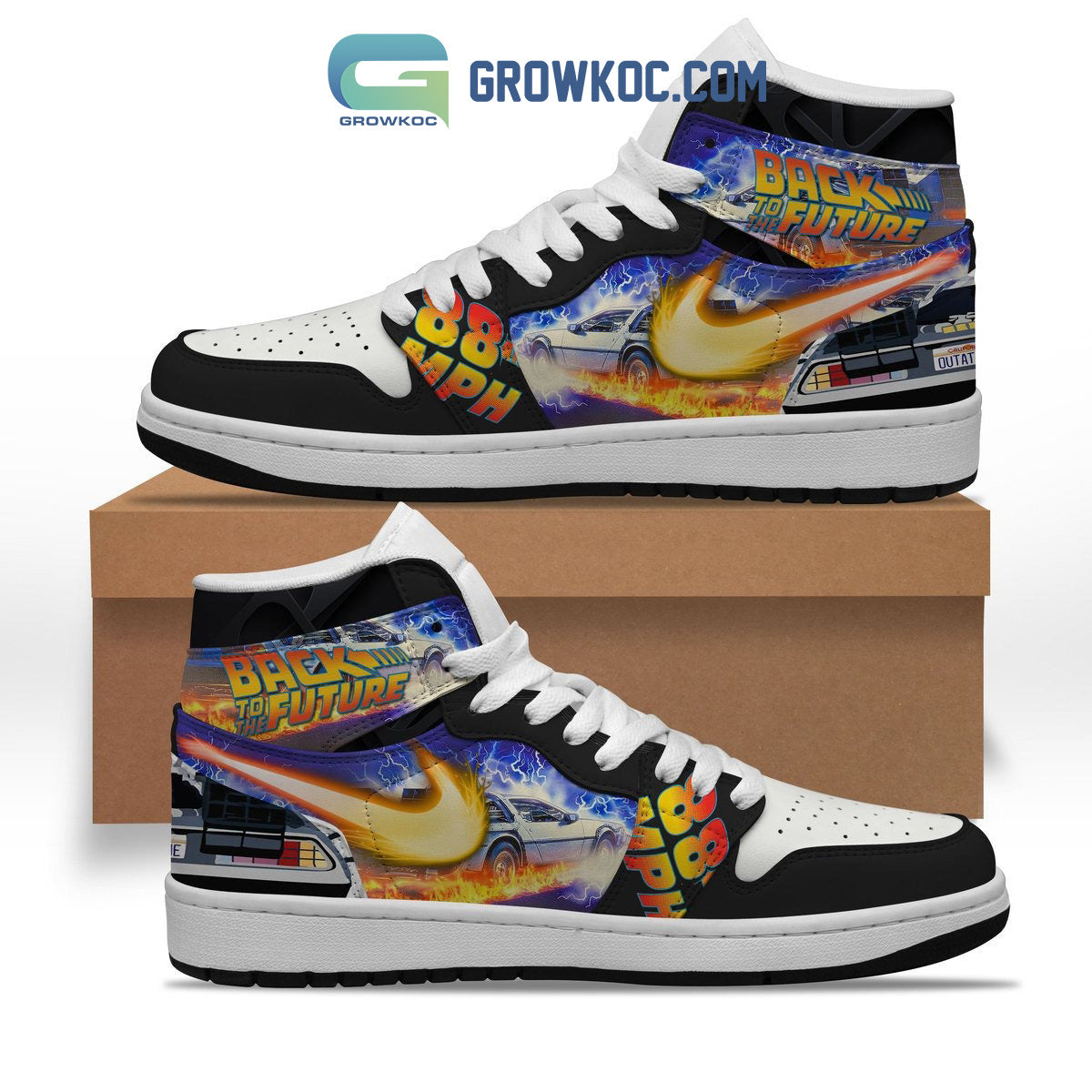 Back To The Future Movie Air Jordan 1 Shoes