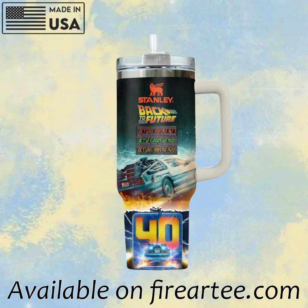 Back To The Future Personalized Tumbler 40Oz Delorean Time Machine Custom Cup