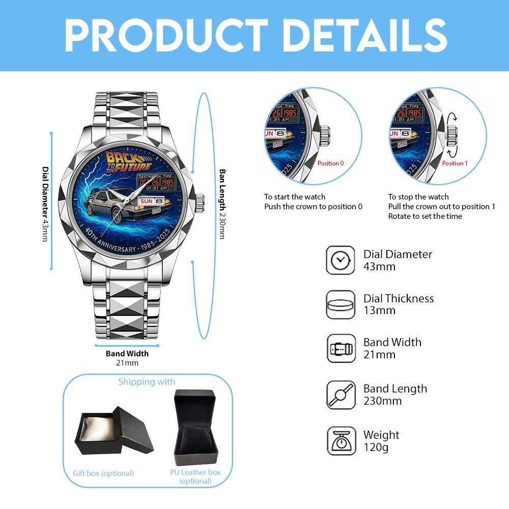 Back to the Future 40th Anniversary 2025 Alloy Luxury Quartz Watch - TANTN18028