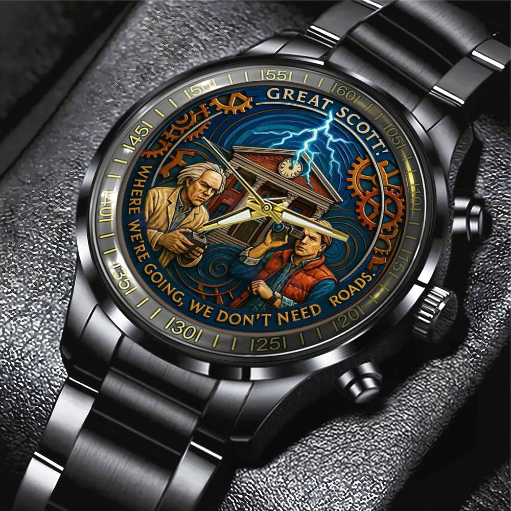 Back to the Future 40th Anniversary 2025 Black Stainless Steel Watch - TANTN18027