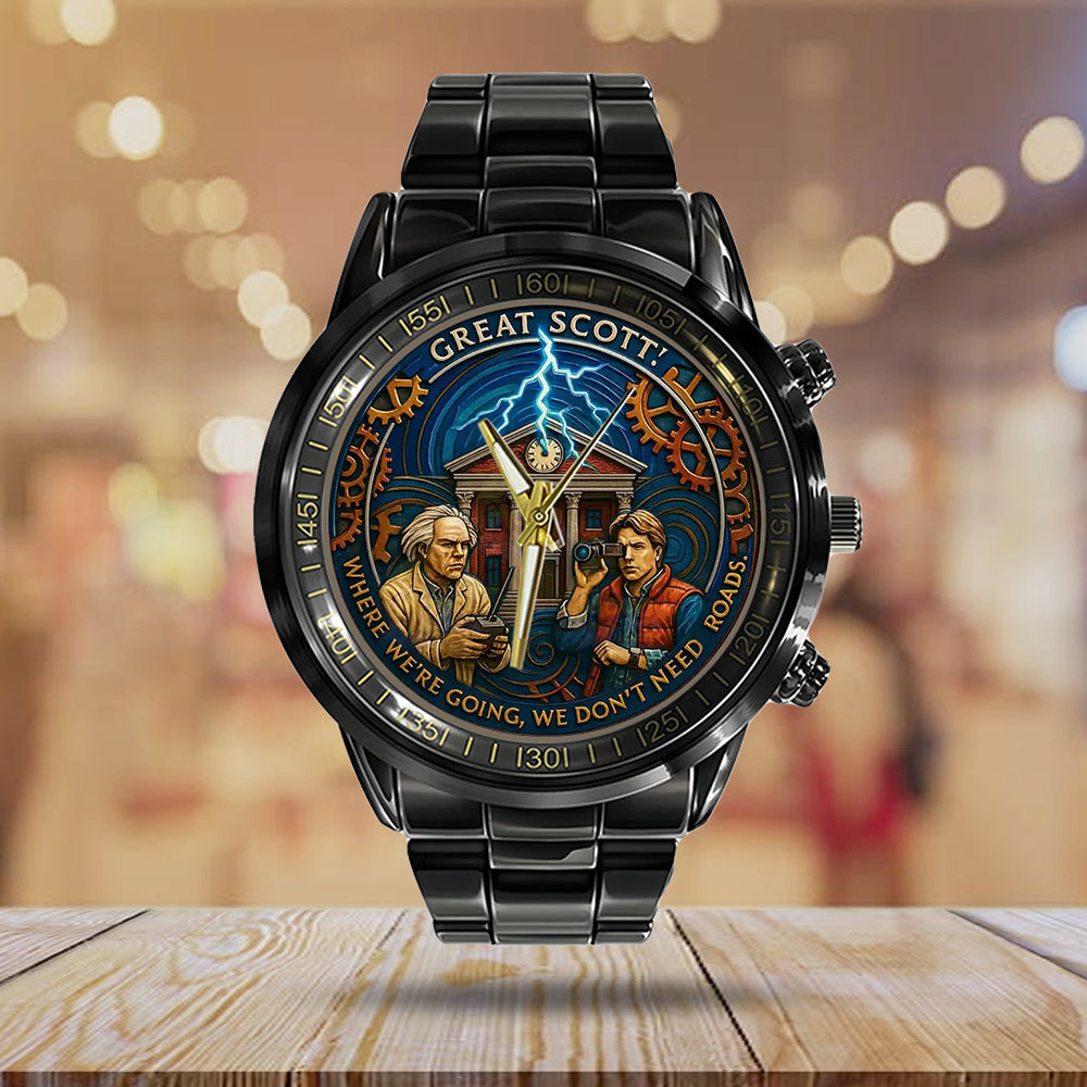 Back to the Future 40th Anniversary 2025 Black Stainless Steel Watch - TANTN18027