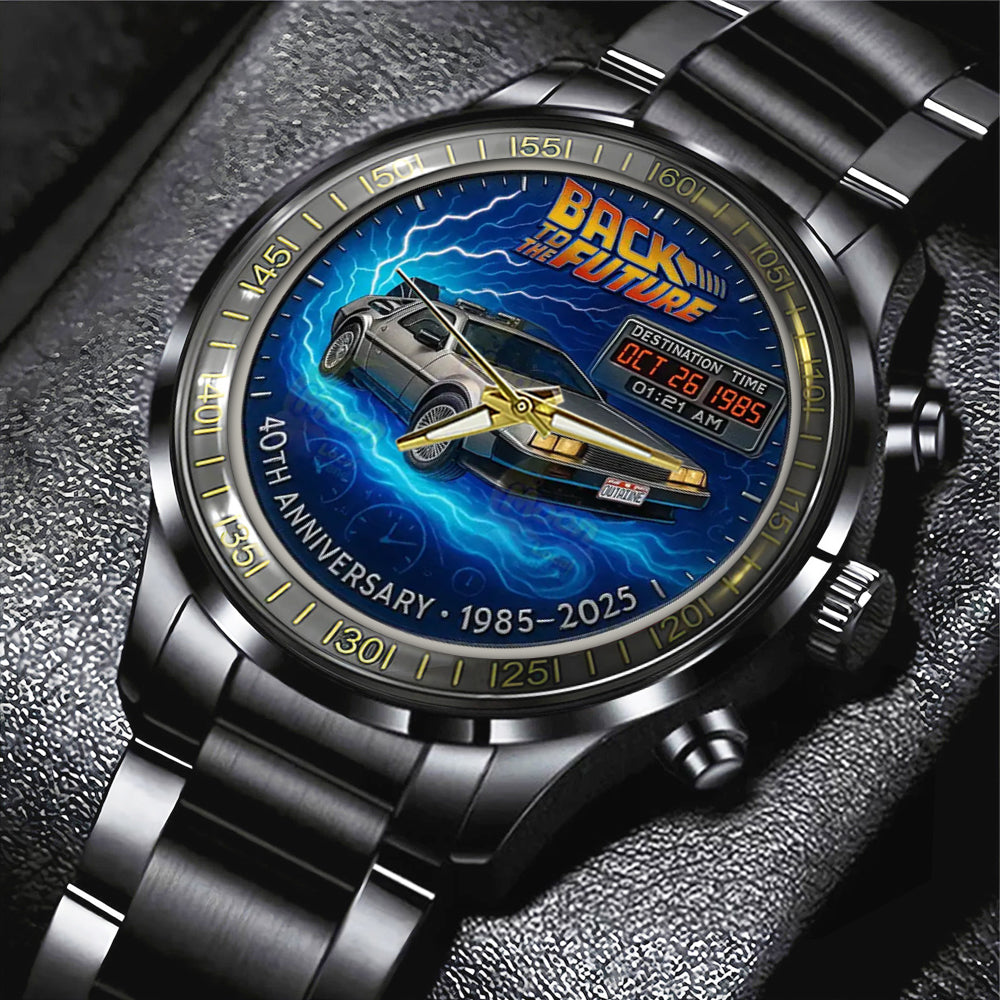 Back to the Future 40th Anniversary 2025 Black Stainless Steel Watch - TANTN18029