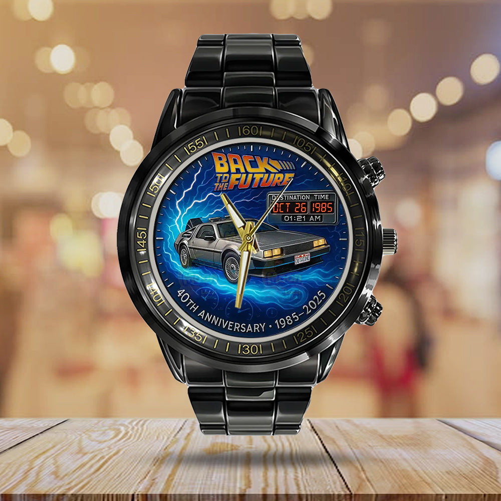 Back to the Future 40th Anniversary 2025 Black Stainless Steel Watch - TANTN18029