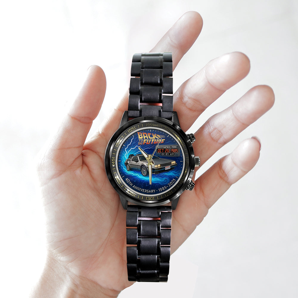 Back to the Future 40th Anniversary 2025 Black Stainless Steel Watch - TANTN18029