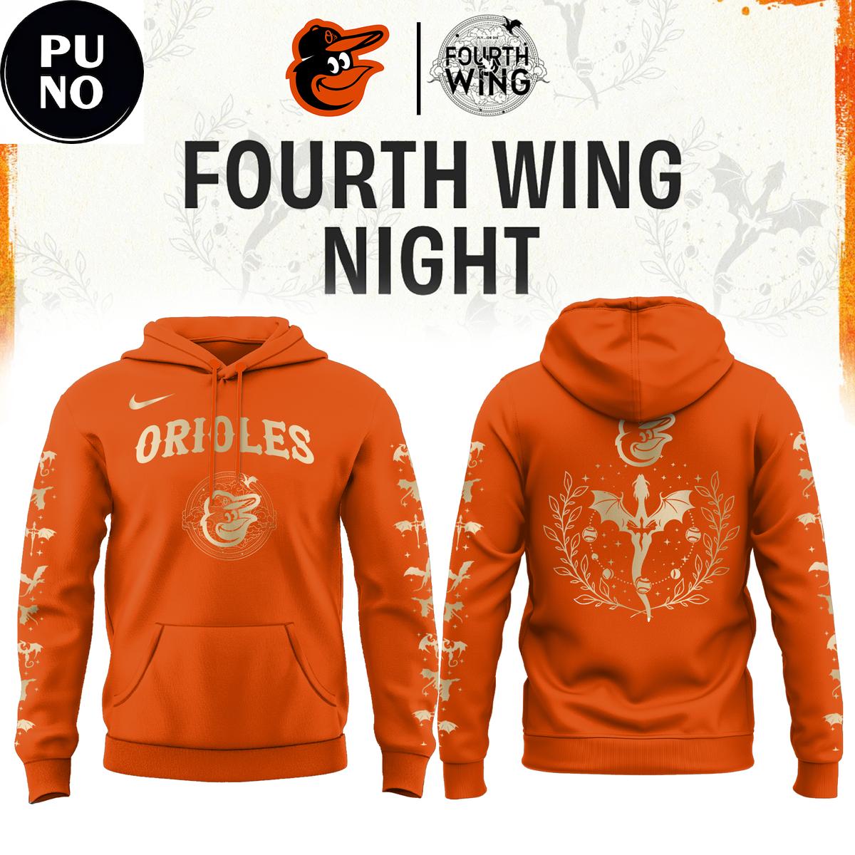 Baltimore Orioles x Fourth Wing Night 2026 Hoodie
