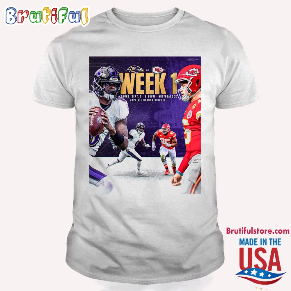 Baltimore Ravens 2024 NFL Season Kickoff T Shirt