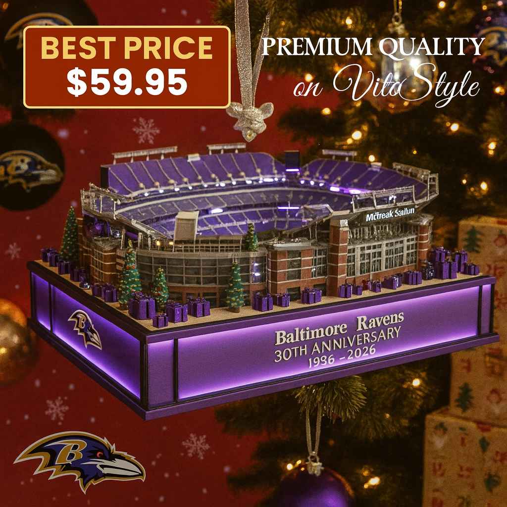 Baltimore Ravens 30th Anniversary Stadium Ornament