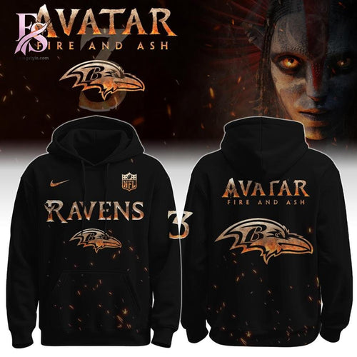 Baltimore Ravens Avatar Fire and Ash Hoodie