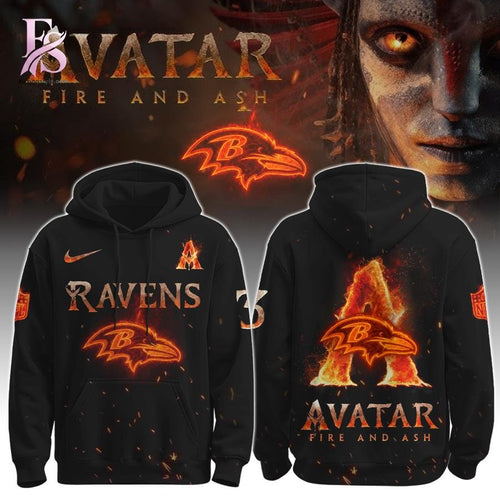 Baltimore Ravens Avatar Fire and Ash Hoodie