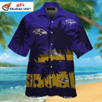 Baltimore Ravens Beach Vibes Aloha Shirt With Palms