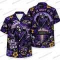 Baltimore Ravens Grim Reaper It Is What It Is Halloween Hawaiian Shirt