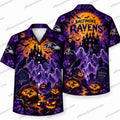 Baltimore Ravens Haunted Castle Ghost Swarm Halloween Hawaiian Shirt