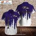 Baltimore Ravens Modern Grunge Art Aloha Shirt