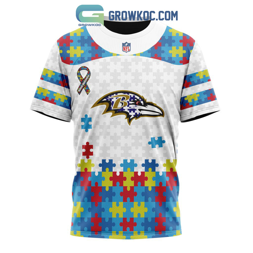 Baltimore Ravens NFL Autism Awareness Personalized Hoodie T Shirt