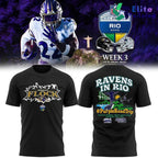 Baltimore Ravens NFL Rio De Janeiro Game 2026 Black T-Shirt