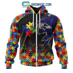 Baltimore Ravens NFL Special Autism Awareness Design Hoodie T Shirt