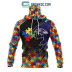 Baltimore Ravens NFL Special Autism Awareness Design Hoodie T Shirt