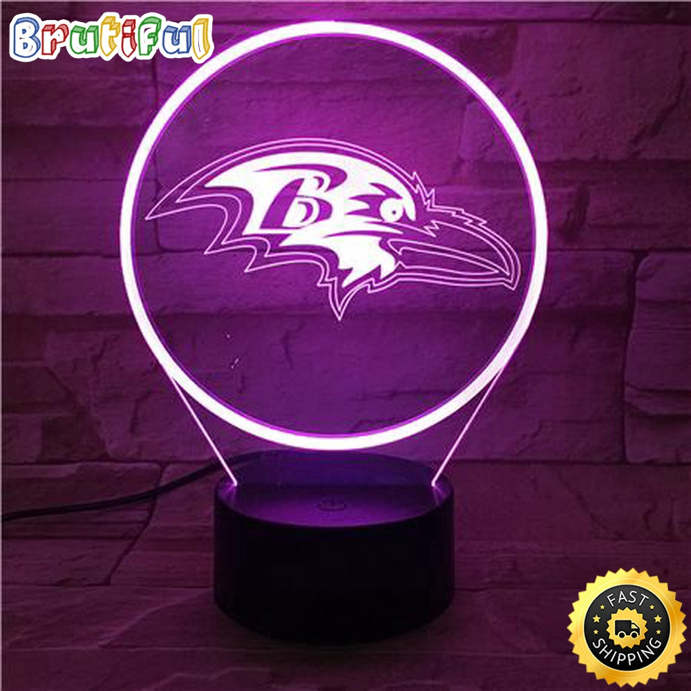 Baltimore Ravens Night Light Football 3D LED Lamp