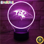 Baltimore Ravens Night Light Football 3D LED Lamp