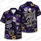 Baltimore Ravens Skeleton Fan Warmth Halloween Hawaiian Shirt