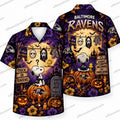 Baltimore Ravens Snoopy Halloween Mask Display Hawaiian Shirt